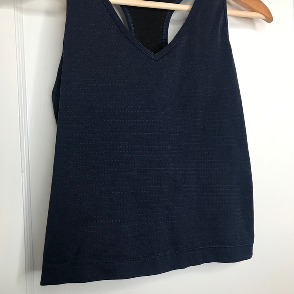 Nike Navy Women Vneck Tank Top Size Medium - Picture 3 of 10